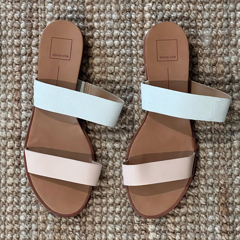 Dolce Vita Ivory and Blush Sandals